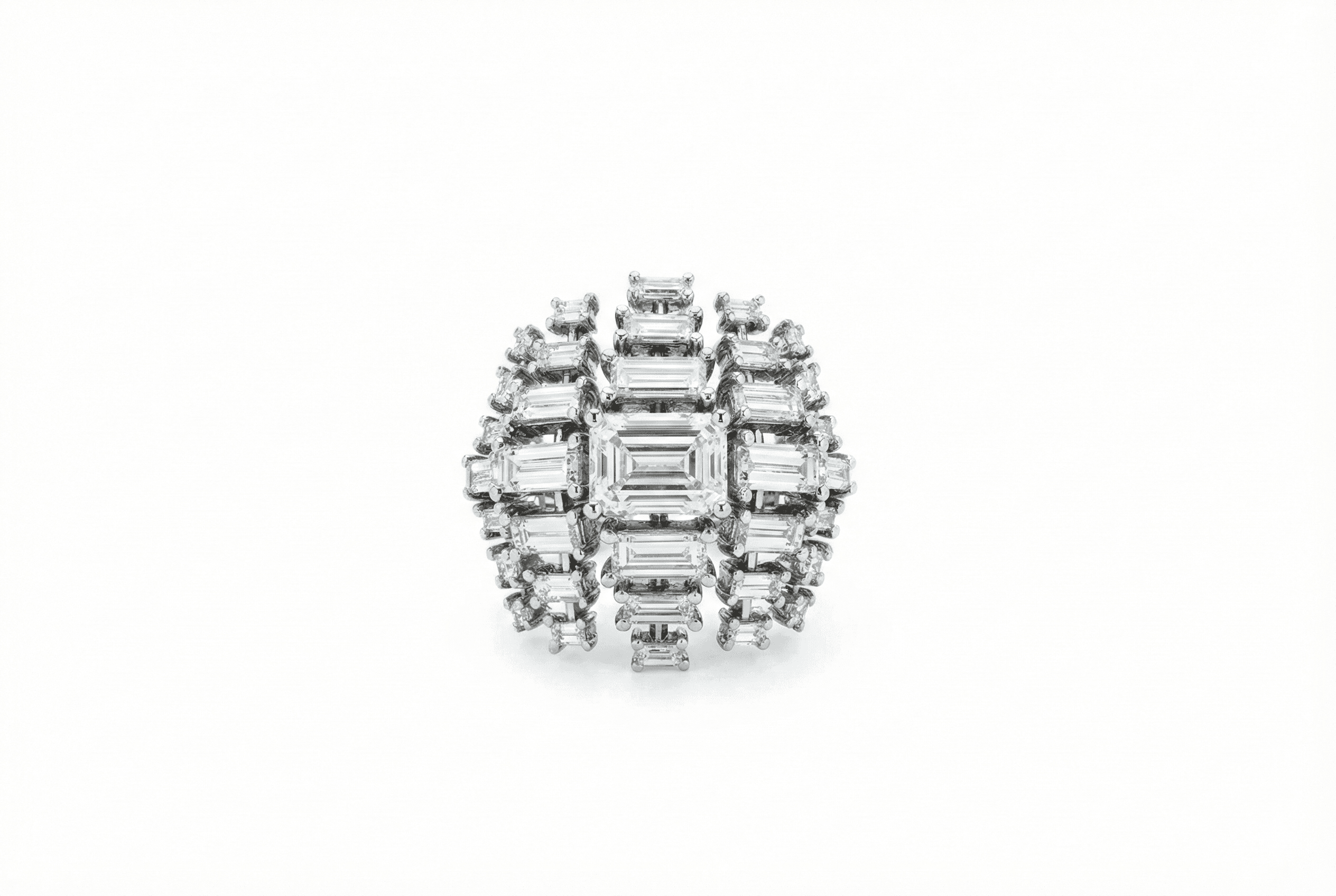 Elegant jewelry pieces displayed on a marble surface