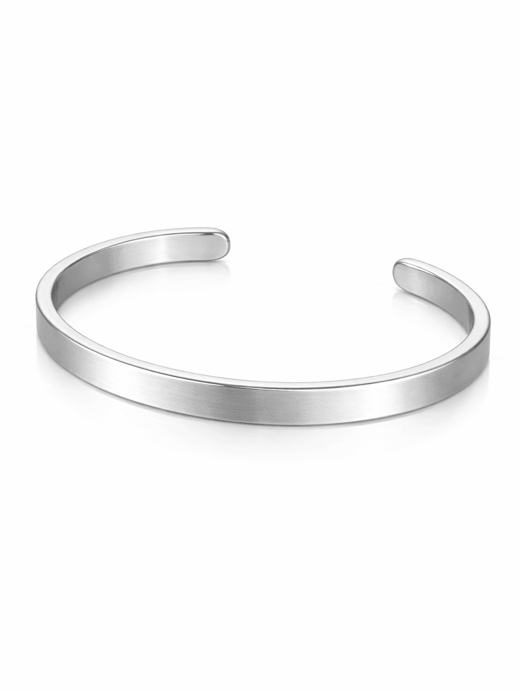 Men's Sterling Silver Matte Brushed Cuff Bracelet