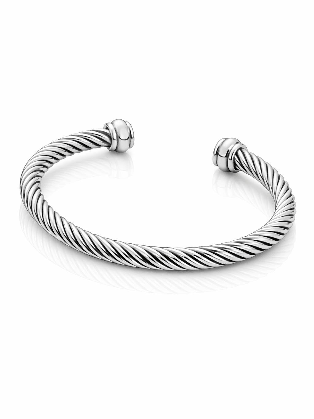 Men's Sterling Silver Twisted Kada Bracelet