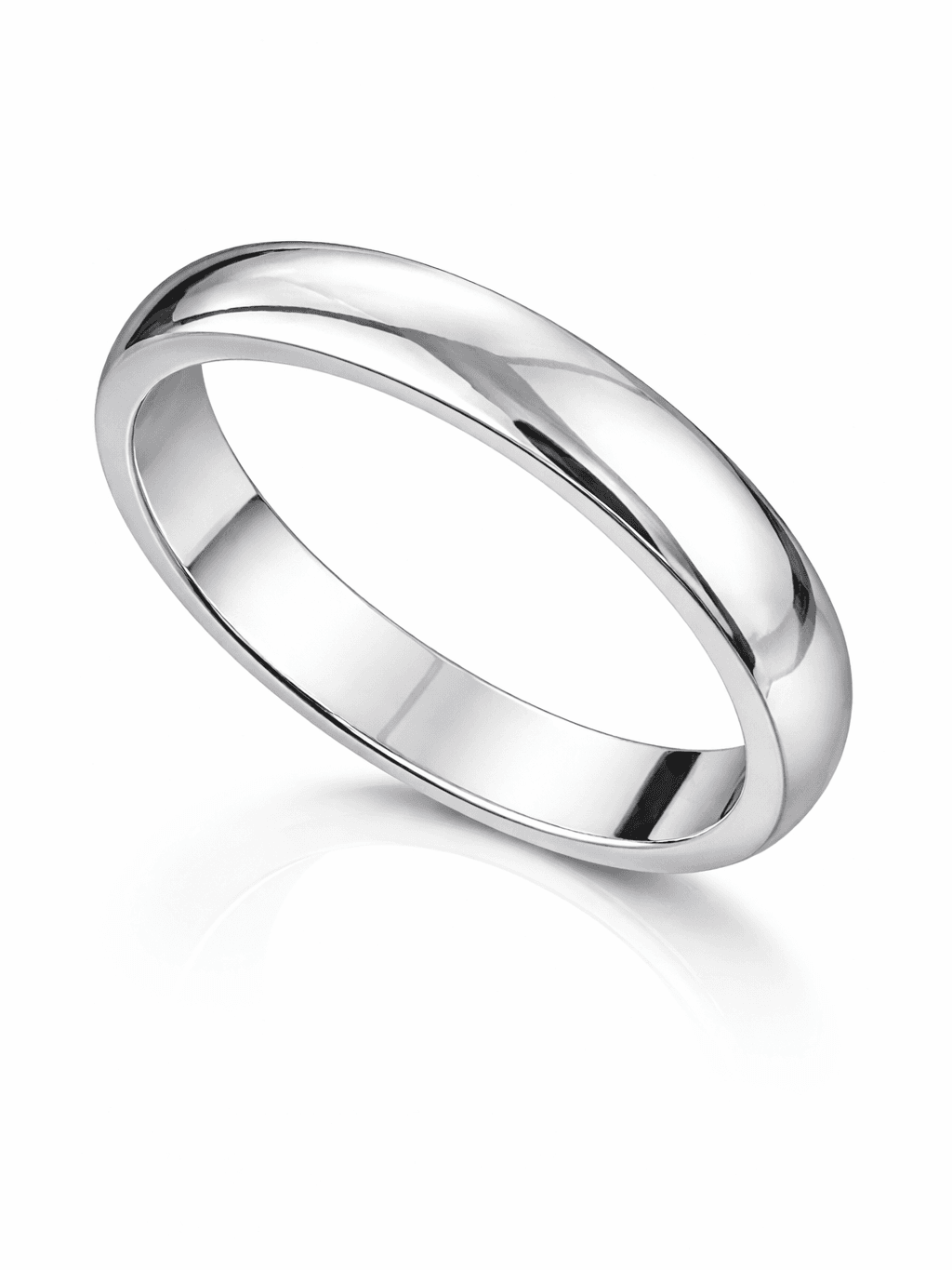 Sterling Silver Plain Round Band Ring Chala Design