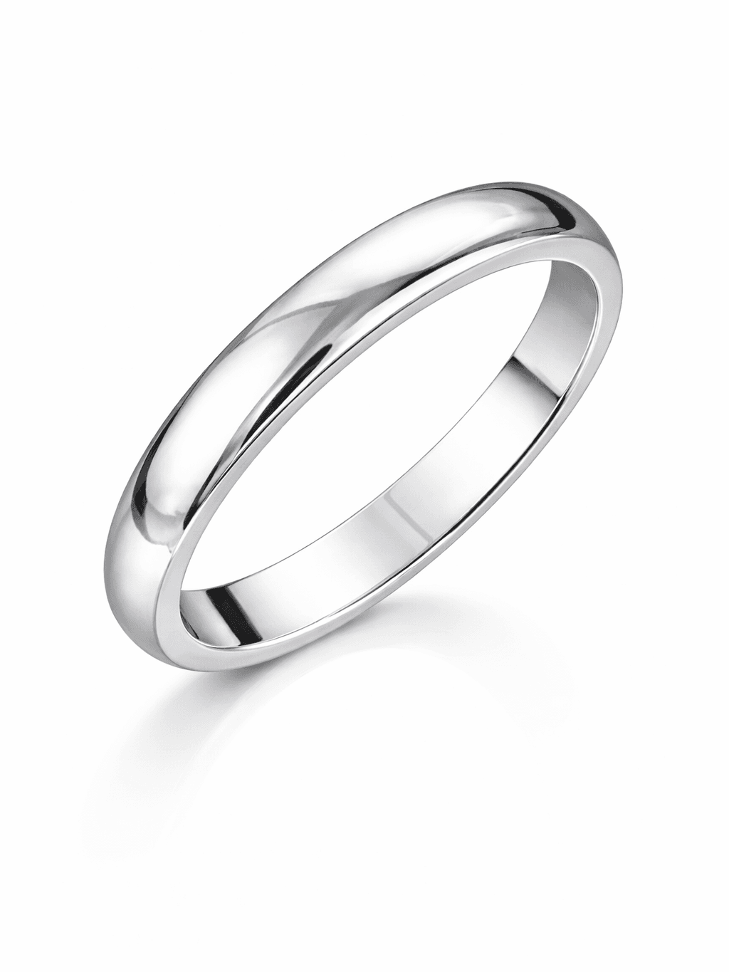 Sterling Silver Plain Round Band Ring Chala Design